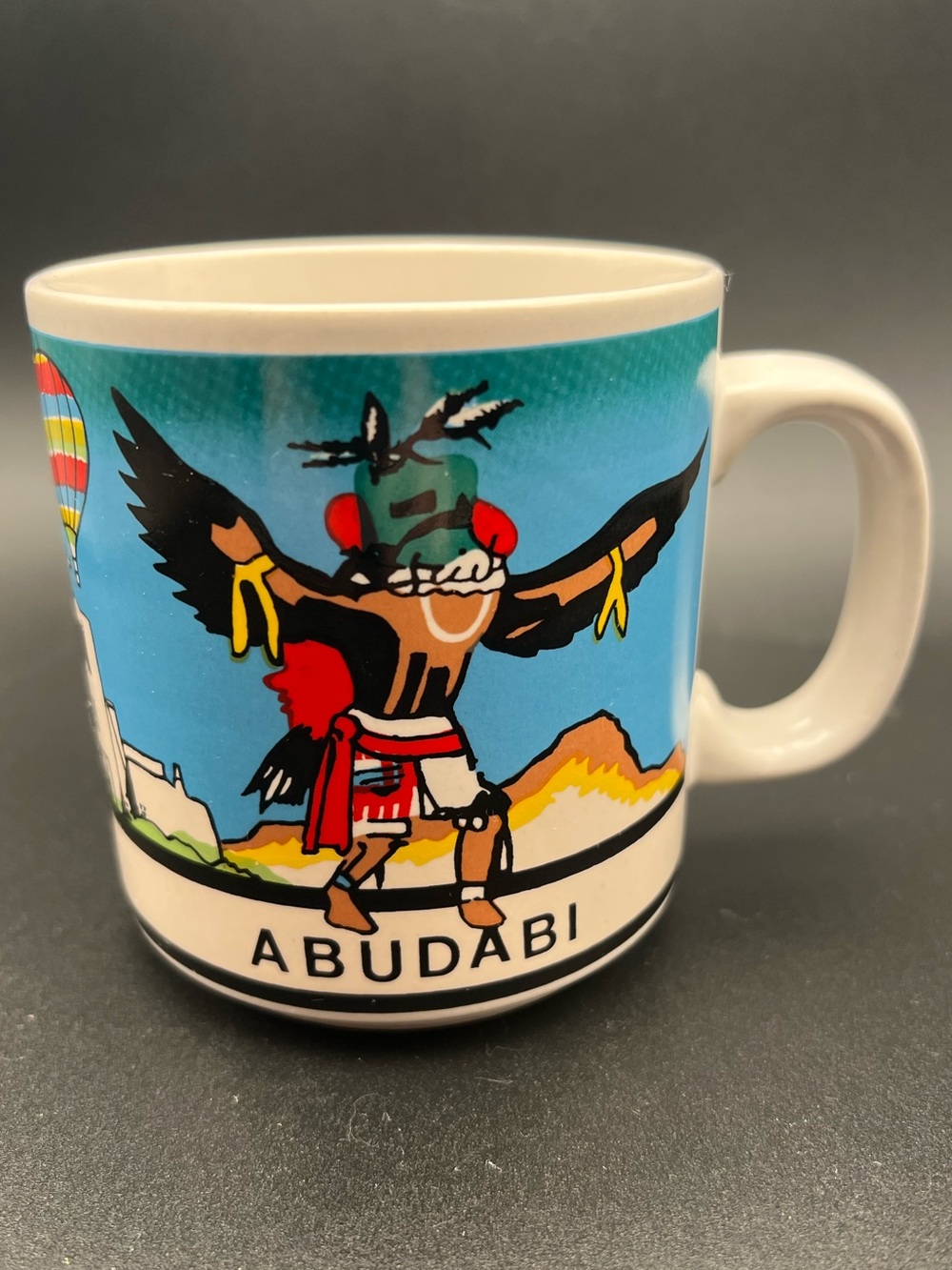 ✨Vintage Middle East Souvenir Mug Abudabi Doha Kuwait Made in Korea